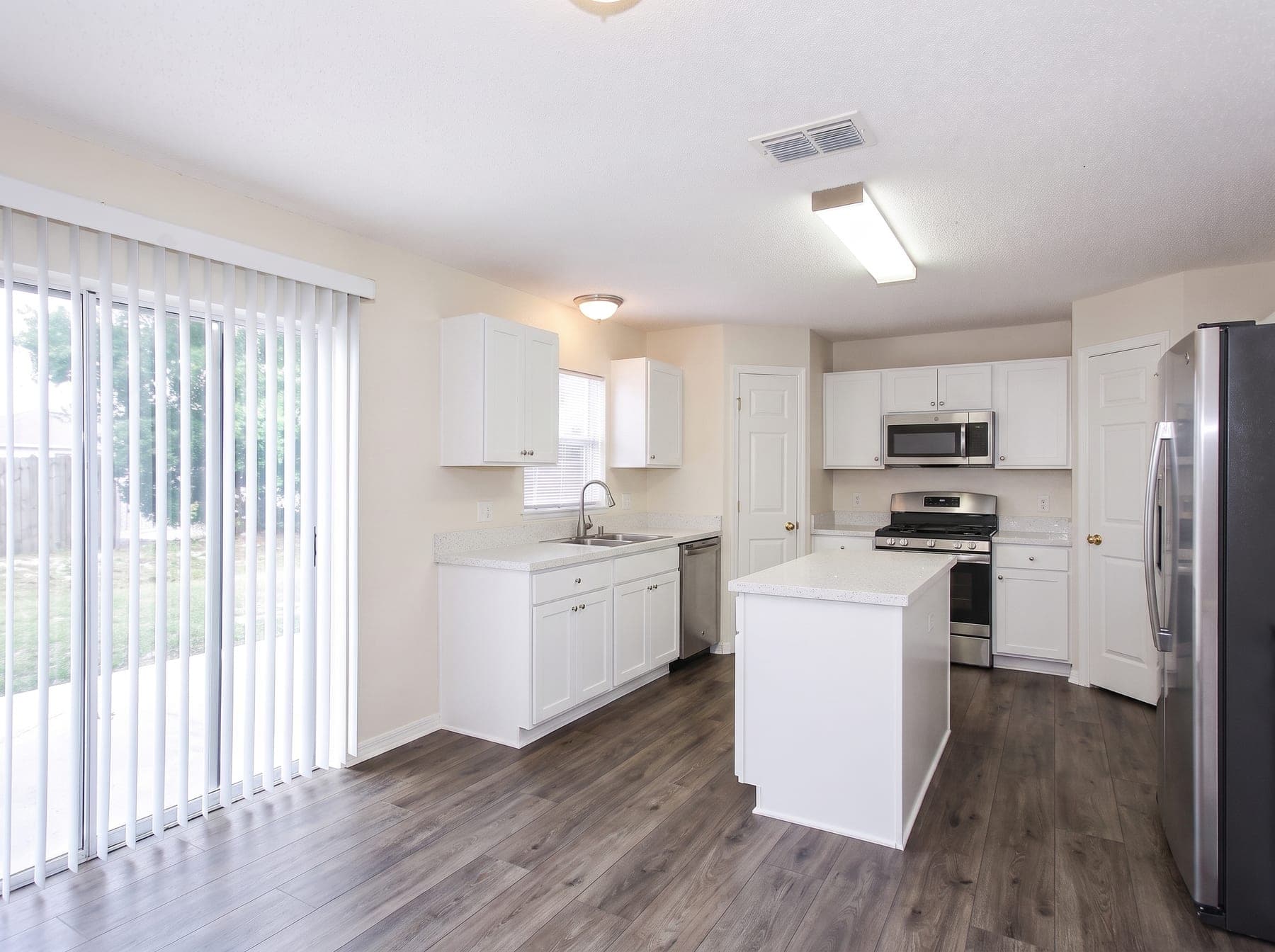 Kitchen, renovated virtually.